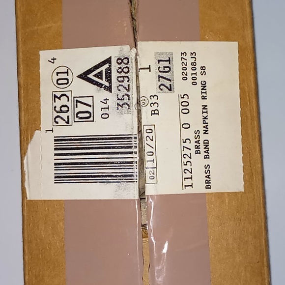 Brass Napkin Ring Holders, Set of 8 - Picture 4 of 5